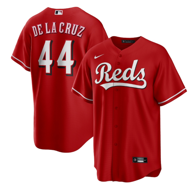 Youth Cincinnati Reds #44 Elly De La Cruz Red Stitched Baseball Jersey